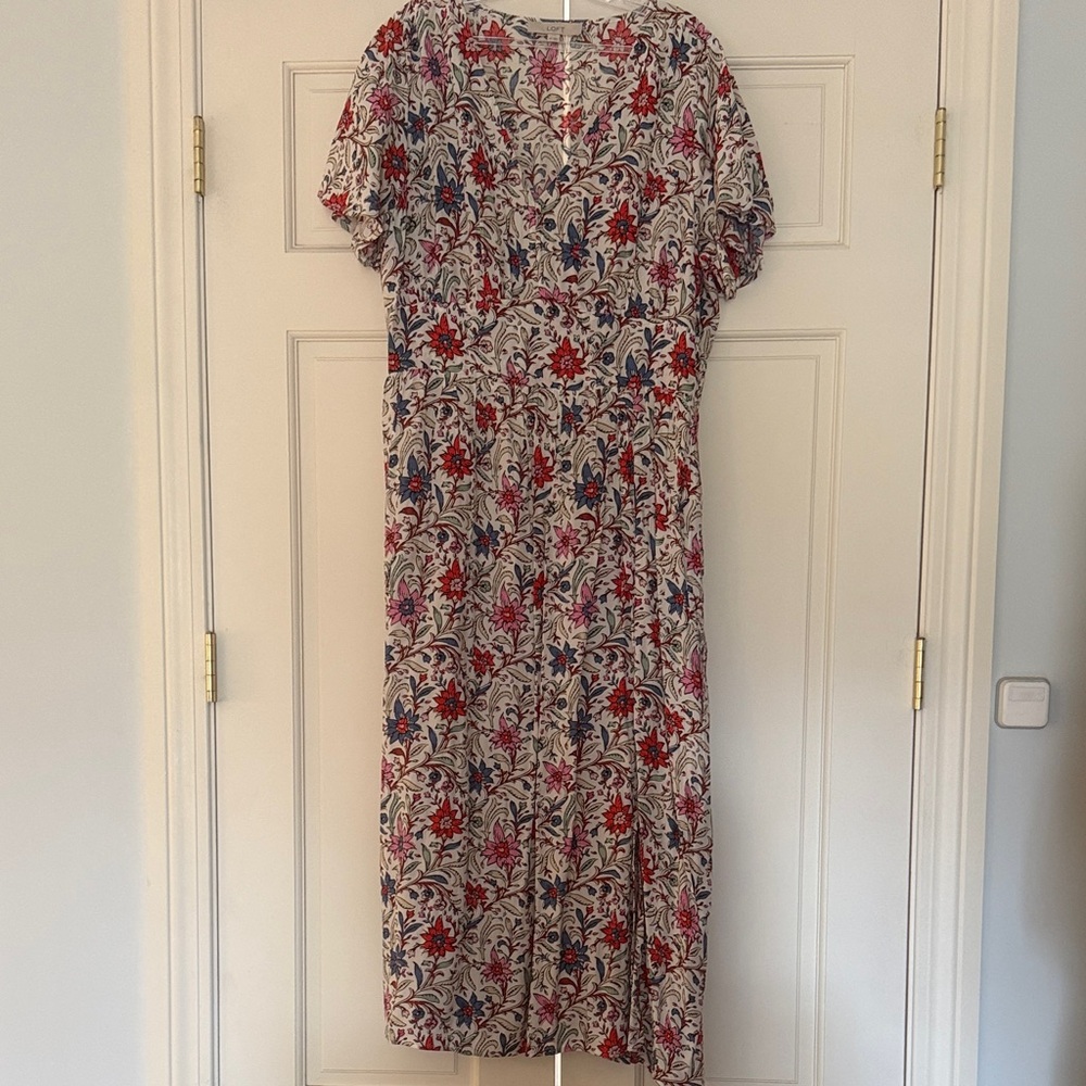 Midi Floral Print Women's Dress